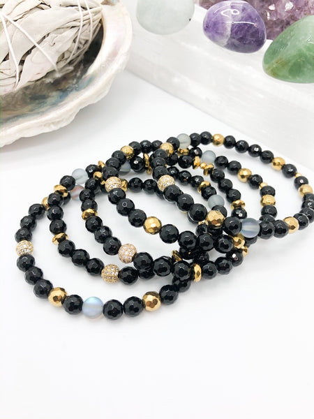 Silent Night black onyx set of 5