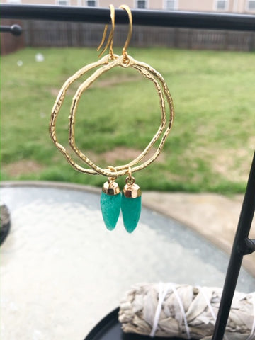 Celestial Empress Amazonite Hoops