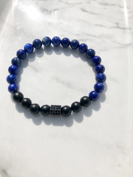 Ace "Lapis Lazul and Black Onyx " Bracelet