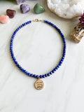 "All is well with my soul" Lapps Lazuli beaded choker