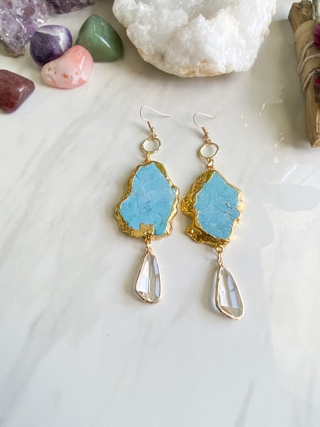 Blue Mountain Turquoise Drop Earrings